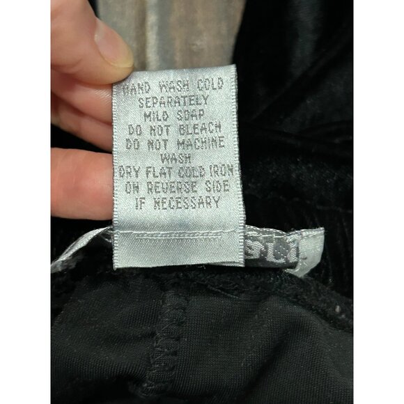 Dressbarn Black Velvet Stretch Pull On Pants Sz Medium - Picture 7 of 8